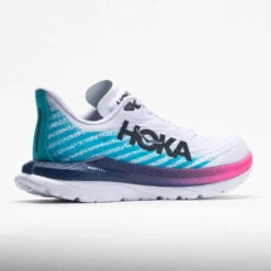 HOKA Mach 5 Women's White/Scuba Blue -Hoka Store 048542 6