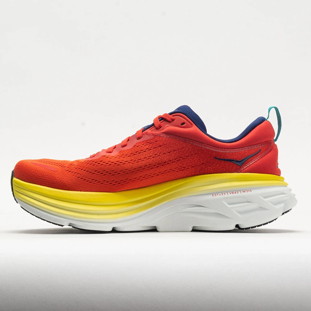 HOKA Bondi 8 Men's Red Alert/Flame 4 HOKA Bondi 8 Men's Red Alert/Flame - Image 2