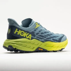 HOKA Speedgoat 5 Men's Stone Blue/Dark Citron -Hoka Store 049271 6
