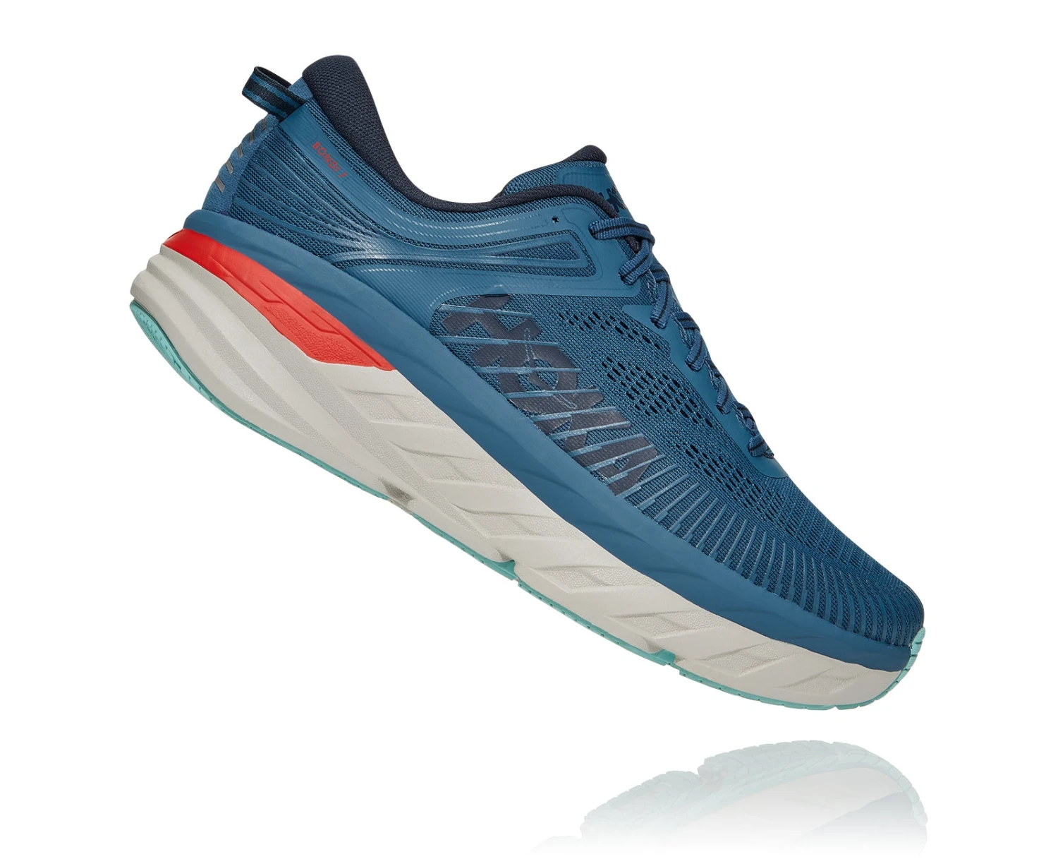 Hoka Men's Bondi 7 (RTOS - Real Teal/Outer Space) 4 Hoka Men's Bondi 7 (RTOS - Real Teal/Outer Space) - Image 2