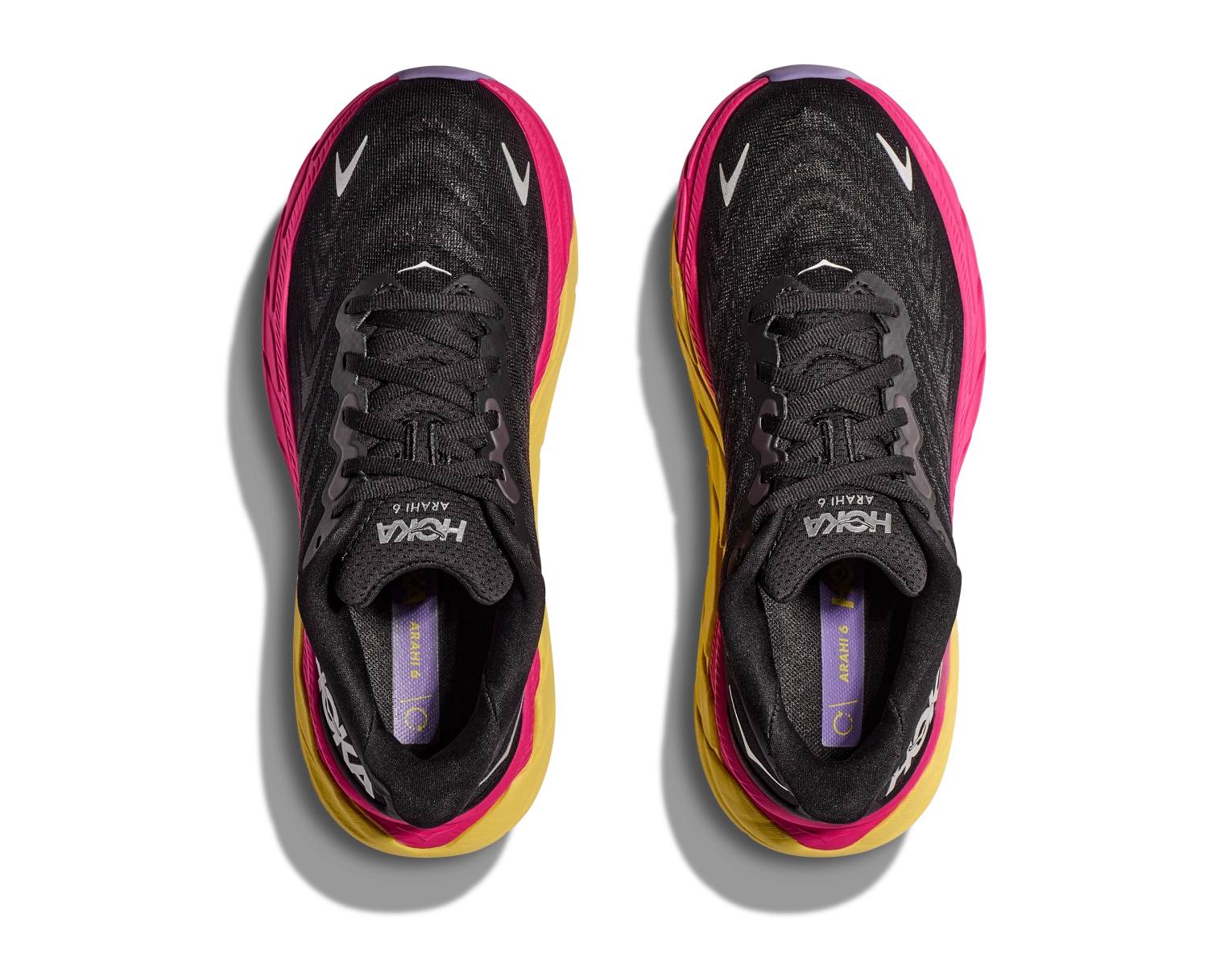 Hoka Women's Arahi 6 (BPYR - Black/Pink Yarrow) 10 Hoka Women's Arahi 6 (BPYR - Black/Pink Yarrow) - Image 8