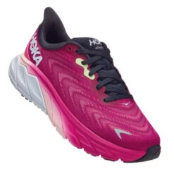 HOKA Women's Arahi 6 Wide (D) - Festival Fuchsia/Ibis Rose (1123197-FFIR) -Hoka Store 1123195 FFIR 1 f28705eb 4c34 4e1c 9bbf aea07739a703