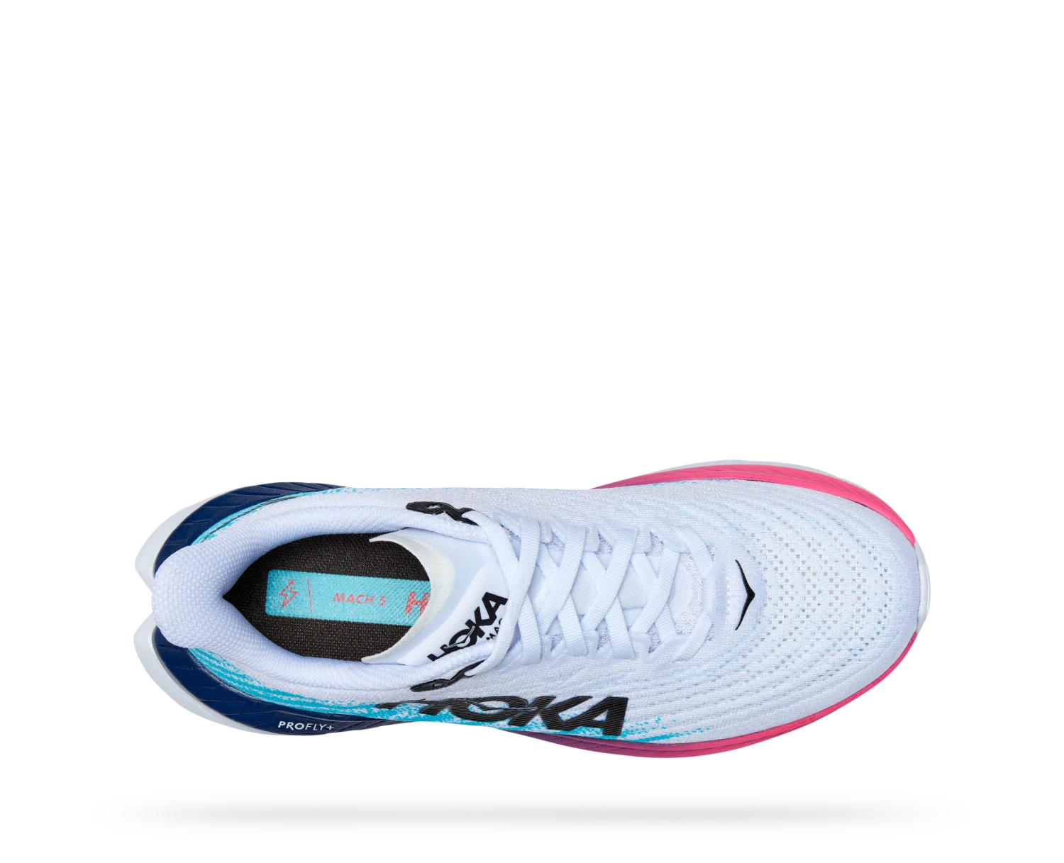 Hoka Women's Mach 5 (WSBB - White/Scuba Blue) 7 Hoka Women's Mach 5 (WSBB - White/Scuba Blue) - Image 5