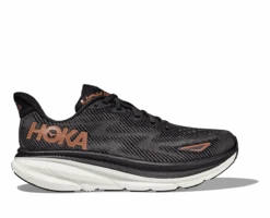 Hoka Women's Clifton 9 WIDE (BCPPR - Black/Copper)