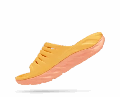 Hoka Unisex Ora Recovery Slide (AYSC - Amber Yellow/Shell Coral) -Hoka Store 1134527 AYSC 4