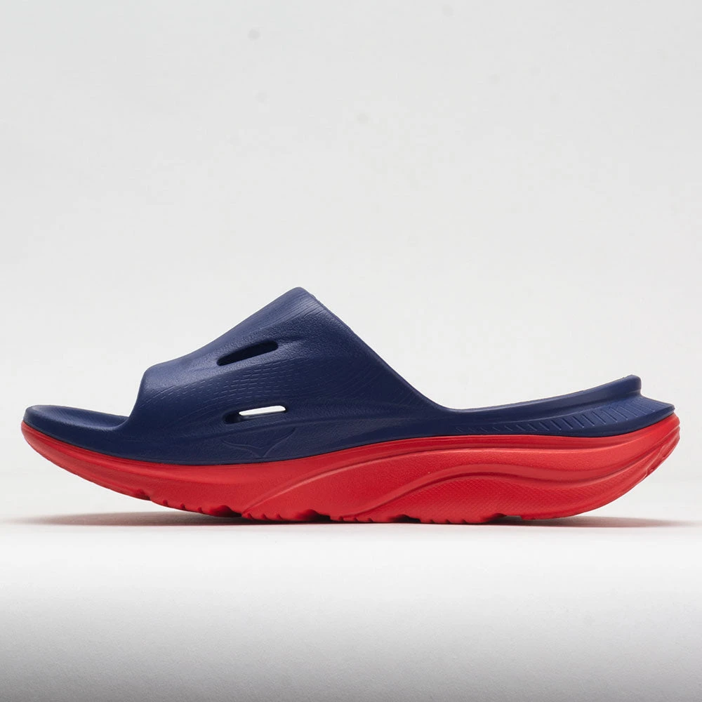 HOKA Ora Slide 3 Unisex Bellwether Blue/Red Alert 5 HOKA Ora Slide 3 Unisex Bellwether Blue/Red Alert - Image 3