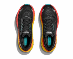 HOKA Men's Arahi 6 -Hoka Store hoka mens arahi 6 running shoe black red yellow 3